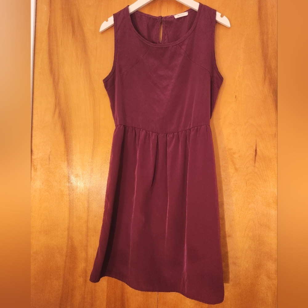 Anthroplogie Everly Women's Mini Sleeveless Sheath Dress in Plum, XS
